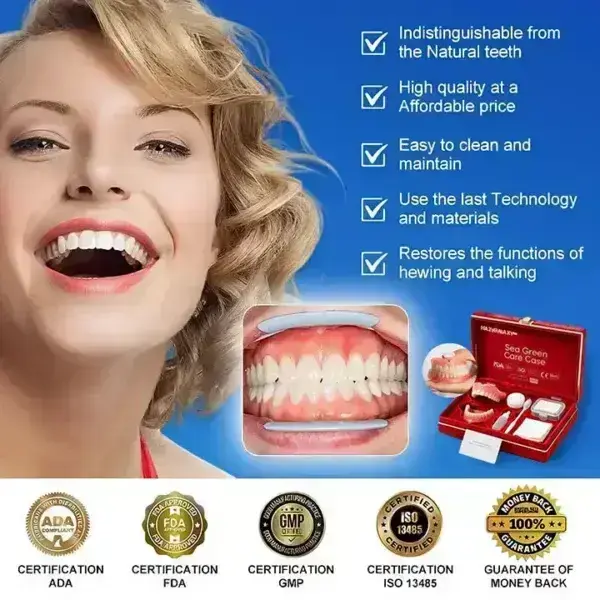 -Ends Today: 70% OFF! ⏰HazyGalaxy™ Medical Full Denture with Strong Suctiond Custom-Fit Full Functional Dentures🦷