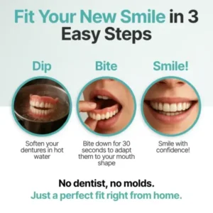 HazyGalaxy™ Soft Silicone Carbon Ceramic Teeth, Strong and White – Natural Look, Comfortable Fit